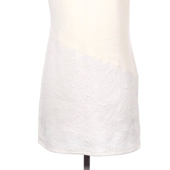 Anthropologie Liberty Garden V-Neck Shift Suede Dress M Neutral Quiet Luxury - Picture 8 of 12